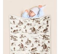 Generico Cowboy Blanket - Western Throw Blanket, Rustic Vintage Tapestry Bedding | for Living Room Travel Farmhouse Beach Park Bench Camping Car Picnic Patio Kitchen Apartment Decor