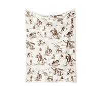 Generico Cowboy Blanket - Western Throw Blanket, Soft Bedding Blankets with Lightweight Comfort Fabric, Multi Purpose Home Decor Throw for Living Room Travel Camping Picnic Patio Use