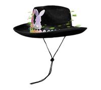 Generico Cowboy Easter Hat, Bunny Ear Cowgirl Hat, Fun Party Accessory, Stylish And Playful Costume Hats for Kids Costume Celebration Carnival Birthday Family Gatherings Holiday Dress Up