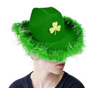 Generico Cowboy Hats For Women - Breathable Green Party Costume With Shamrock Pattern | Cowboy Hats For Men | Festival, Country, Party, Trucker, Boys, Decorations | RGB Desk Lamp, LED, Wooden Key R