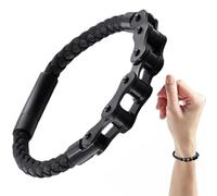 Generico Coŵhide Bracelet, Bicycle Chain Style Personalized Street Trendy Bracelet, Unîsex Vintagê Leather And Metal Cuff, Punk Rock Fashion Accêssory for Men Women, Adjustable, 1 Piece