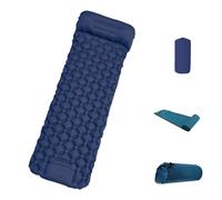 Generico Coziya Matelas, 5cm Ultralight Inflatable Camping Mattress, Inflatable Sleeping Pad with Built-In Pillow, Anti-Slip Portable Foldable, for Traveling, Hiking, Camping, Beach (Cyan)