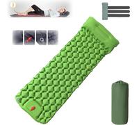 Generico Coziya Matelas, Portable Waterproof Sleeping Pad, Ultralight Inflatable Camping Mattress, Built-in Pillow and Anti-Slip Design, for Camping, Travel, Home, Office (Army green)