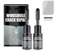 Generico Crack Fix PRO Kit, Kit di Riparazione Crepe Parabrezza, Kit di Riparazione vetri Auto per scheggiature e Crepe, Riparazione Crepe e Danni (2PCS)
