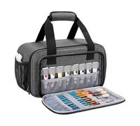 Generico Craft Organizer, Art Storage Bag, Painting Supply Tote, 13.98x8.66x7.09 Inches Multi Compartment Holder, Large Capacity Case, for School, Travel, Office, Teacher, Studio, Workshop