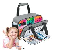 Generico Craft Organizer Tote Bag For Art Storage | Travel Art Bag | Large Capacity Paint Holder | Storage Organizer For Craft Supplies Stationery Paint Brushes Painting Accessories