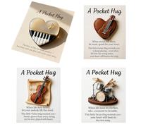Generico Crafted by Hand-Music Hug Collection, Handmade Heart-Shaped Guitar Pocket Hug, Cute Musical Keepsake, for Musicians, Guitarists And Music Lovers (E)