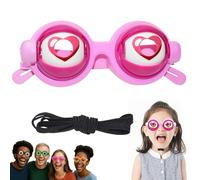 Generico Crazy Prank Winking Blinking Eye, Funny Kinetic Crazy Eyes Glasses With Strap, Novelty Eye Mechanism for Kids Adults Party (Pink)