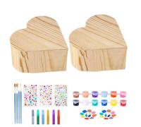 Generico Crea La Tua Scatola Di Gioielli - Set Di Arte Forziere Tesoro, Kit Artigianato Di Pittura Creativa | Attività Di Decorazione Fai-da-te Per Bambini Di Età Compresa Tra 3 E 12