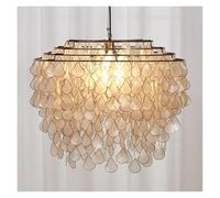 Generico Creative Copper Edge Shell Lampshade Pendant Light, Dining Room Bedroom LED Pendant Light