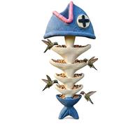 Generico Creative Fish Bone Bird Feeder Hanging Rack，Fish Bone Bird feeders，Hanging Bird Feeder for Outdoors，for Garden/Backyard/Patio/Outdoor Decoration(10.63in)
