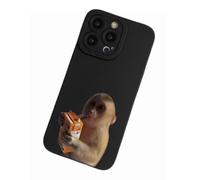 Generico Creative Monkey Pattern Phone Case for iPhone 17/16/15/14/13/12/11 Pro Max, Funny and cute monkey emoji phone case, Shockproof TPU Protective Cover (G,for iPhone XR)
