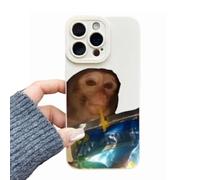 Generico Creative Monkey Pattern Phone Case for iPhone 17/16/15/14/13/12/11 Pro Max, Funny and cute monkey emoji phone case, Shockproof TPU Protective Cover (J,for iPhone13PROMAX)