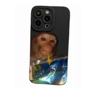 Generico Creative Monkey Pattern Phone Case for iPhone 17/16/15/14/13/12/11 Pro Max, Funny and cute monkey emoji phone case, Shockproof TPU Protective Cover (E,for iPhone17PRO)