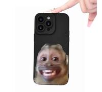 Generico Creative Monkey Pattern Phone Case for iPhone 17/16/15/14/13/12/11 Pro Max, Funny and cute monkey emoji phone case, Shockproof TPU Protective Cover (K,for iPhone15PROMAX)