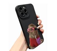 Generico Creative Monkey Pattern Phone Case for iPhone 17/16/15/14/13/12/11 Pro Max, Funny and cute monkey emoji phone case, Shockproof TPU Protective Cover (H,for iPhone11PROMAX)