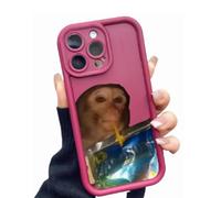 Generico Creative Monkey Pattern Phone Case for iPhone 17/16/15/14/13/12/11 Pro Max, Funny and cute monkey emoji phone case, Shockproof TPU Protective Cover (D,for iPhone16PRO)