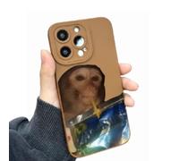 Generico Creative Monkey Pattern Phone Case for iPhone 17/16/15/14/13/12/11 Pro Max, Funny and cute monkey emoji phone case, Shockproof TPU Protective Cover (F,for iPhone16PRO)