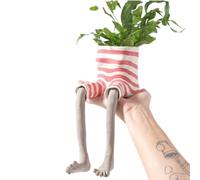 Generico Creative Sitting Human Shaped Resin Planter, Cute Dangling Legs Flower Pot, Unique Novelty Planters with Drainage Hole for Succulents,Cactus,Small Plants,Indoor,Outdoors