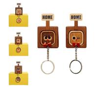 Generico Creative Wooden Key Hooks with Funny Facial Expressions - Functional & Stylish, 2026 new Wooden Key Hooks for Wall, Door Board Entryway, Unique Home Decor & Housewarming Gif (A+B)