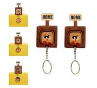 Generico Creative Wooden Key Hooks with Funny Facial Expressions - Functional & Stylish, 2026 new Wooden Key Hooks for Wall, Door Board Entryway, Unique Home Decor & Housewarming Gif (C(2PC))