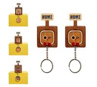 Generico Creative Wooden Key Hooks with Funny Facial Expressions - Functional & Stylish, 2026 new Wooden Key Hooks for Wall, Door Board Entryway, Unique Home Decor & Housewarming Gif (B(2PC))