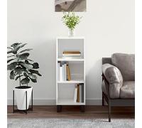 Generico Credenza Bianco Lucido 34,5x32,5x90 cm in Legno Multistrato,Bianco,13.12kg,828758