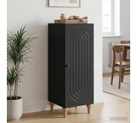 Generico Credenza Nero 33 x 34,5 x 90 cm Legno ingegnerizzato,Armadietti e portaoggetti,Buffet e credenze-894136