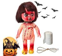 Generico Creepy Baby Doll - Spooky Haunted Boll | Disturbante Bambino Doall Ornamenti di Halloween Zombi Spaventoso Fantasma Babey dall Adatto per Case Infestate, Arredamento Horror E Display