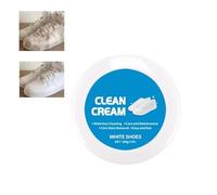 Generico Crema detergente per scarpe bianca, solido multiuso senza lavaggio, dotato di spugna per rimuovere le macchie, pulizia efficace delle scarpe (1pc)