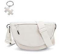 Generico Crescent Bag for Women and Men, Nylon Travel Crossbody Bags for Women,with Adjustable Shoulder Strap for Outdoor,Sports (White)