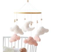 Generico Crib Mobile Plush Toys - Cloud Soft Hanging Mobile, Neutral Crib Ceiling Mount, Cute Nursery Mobiles for Kids Girls Boys, Car Stroller Bedroom Home Daycare Playroom Birthday Gift Use