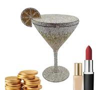 Genérico Cristalli - Borsa da sera con cristalli a calice | Elegante per celebrazioni occasioni speciali amanti della, b, Consulte la descripción