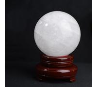 Generico Cristallo di Quarzo per Guarigione Naturale, Sfera di Calcite Bianca in Pietra Preziosa per Reiki e Arredamento Domestico, Guarigione Energetica, Meditazione,70mm=2.75''