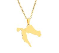Generico Croatia Flag Necklace Fashion Stainless Steel Country Republic Flag Pendant Jewelry for Women Men Couples Commemorative Gift (Style C)