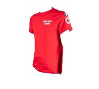 Generico Croce Rossa Italiana T-Shirt Mezze Maniche in Cotone Colore Rosso con Stampe (IT, Testo, XL, Regular, Regular, Rossa)