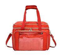 Generico Crochet Bag - Large Capacity Knitting Tote Organizer, Adjustable Strap Carry Storage, Inner Divider Yarn Holder Case for Mom Beginners Craft Lovers Home Travel Accessories Tools Hooks