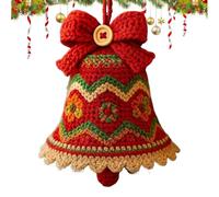 Generico Crochet Christmas Ornament Kit - Easy Crochet Bell Decoration Kit, DIY Handmade Art Set | Craft Supplies For Beginners Adults School Projects, Holiday Mindfulness Practice, Home Decor
