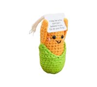 Generico Crochet Corn Doll - Encouragement Gift with Inspirational Card