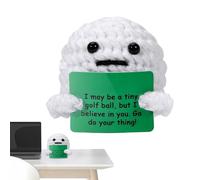 Generico Crochet | Crochet Golf Ball with Positive Messages - Motivational Things And Plush Doll Toys for Office Dorm School Christmas Valentines Graduation