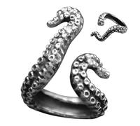 Generico Crochet Octopus - Tentacle Adjustable Vintage Unisex | Octopus Shape Opening Ring Handmade Style Crochet Fashion Jewelry Ring for Men Women Daily Wear Gift