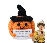 Generico Crochet Positivo - Bambola A Maglia Di Supporto - Decorazione Da Tavolo A Forma Di Zucca Ape Lavorata A Mano Per Bambini Ed Adulti Comodino, Decorazione Domestica Motivazionale