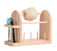 Generico Crochet Yarn Holder, Wooden Yarn Organizer Stand for Knitting, Handy Crocheting Yarns Rack for Women, Men And Enthusiasts, Crafting, 11.02x5.51x8.66 Inches