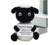 Generico Crocheted Animals | 6x6x9.5cm Emotional Stuffed Animals Crochet Sheep,Soft Home Decorative Accessories For Living Room Bedroom Office Window Desk Bookshelves Meditation New Job Coworkers