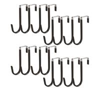 Generico Crochets De Porte - 520g Porte Acier Patere, 16-Pieces Port Pour Port Standart, Crochet -serviettes | Support Amovible Sans Perçage Pour Placard, Cuisine, Appartement, Chambre