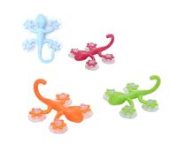 Genérico Crockles sulla tazza di aspirazione | Supporto da parete decorativo geco - potente gancio geco con quattro tazze di aspirazione, decorazione da parete del bagno, cucina, corridoio, soggiorno