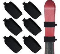 Generico Cross Country Ski Straps-6-Piece Heavy Duty Transport Holder, Adjustable Anti-Scratch Protective Bands, all-Weather Snow Sport Gear, High-Tensile Security Tool | for Adults