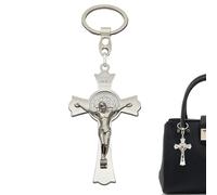 Generico Cross Keychain Charm, Catholic Cross Pendant for Handbags, Backpacks, Purses, Wallets, Car Keys, Party Favors, or Necklaces, Perfect for Jewelry, and Everyday Religious Accessories