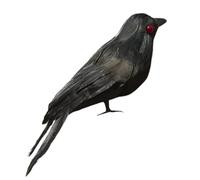 Generico Crow Artificiale - Faldo Finto Realistico | Real Feathed Halloween Black Crowss | 6,3 Pollici per La Luce della Raven | Uccelli Neri Finti Decorativi per Il Giardino 'Albero del Co