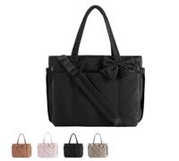 Generico Crush Bow Tote Bag, bag smart crush bow tote, Stylish Handbag for Work, Travel, Beach, Shopping (Black)